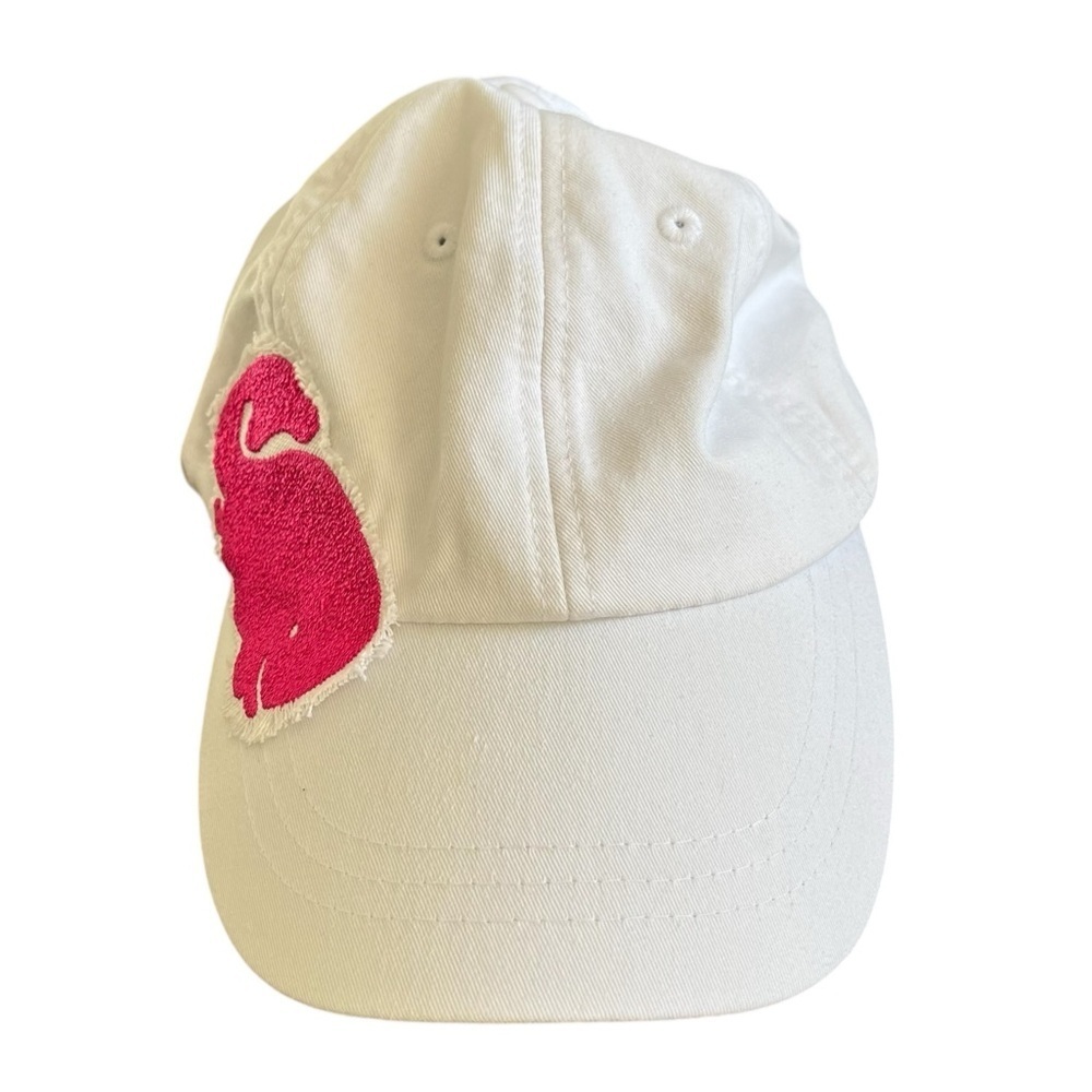 Island Totes White Hat with Pink Whale Women’s Adjustable Back - Picture 2 of 7
